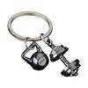 Sturdy Zinc Alloy Exercise Inspired Keychain Compact Gym Keyring Ideal For Active Lifestyle Travel Essential