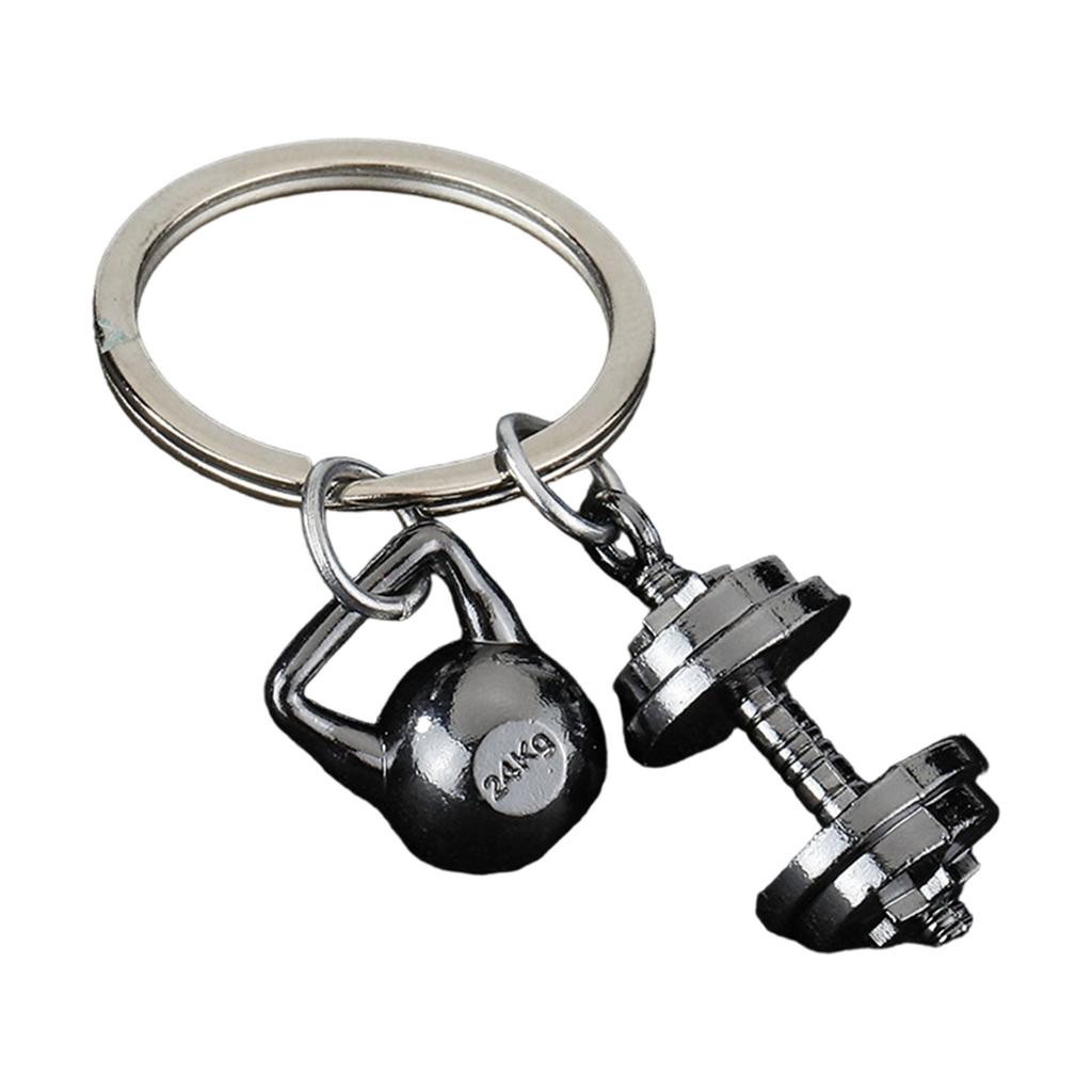 Sturdy Zinc Alloy Exercise Inspired Keychain Compact Gym Keyring Ideal For Active Lifestyle Travel Essential
