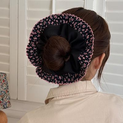 Große Haaraccessoires koreanisches Bindeband für Frauen Mädchen Gummi elastische Scrunchies Erwachsene Vintage Fascinator Blume führende Mode