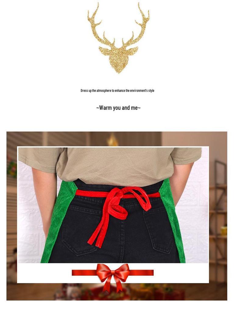 Weihnachtsdekorationen: Feiertags-Küchenschürze für Familienfeiern