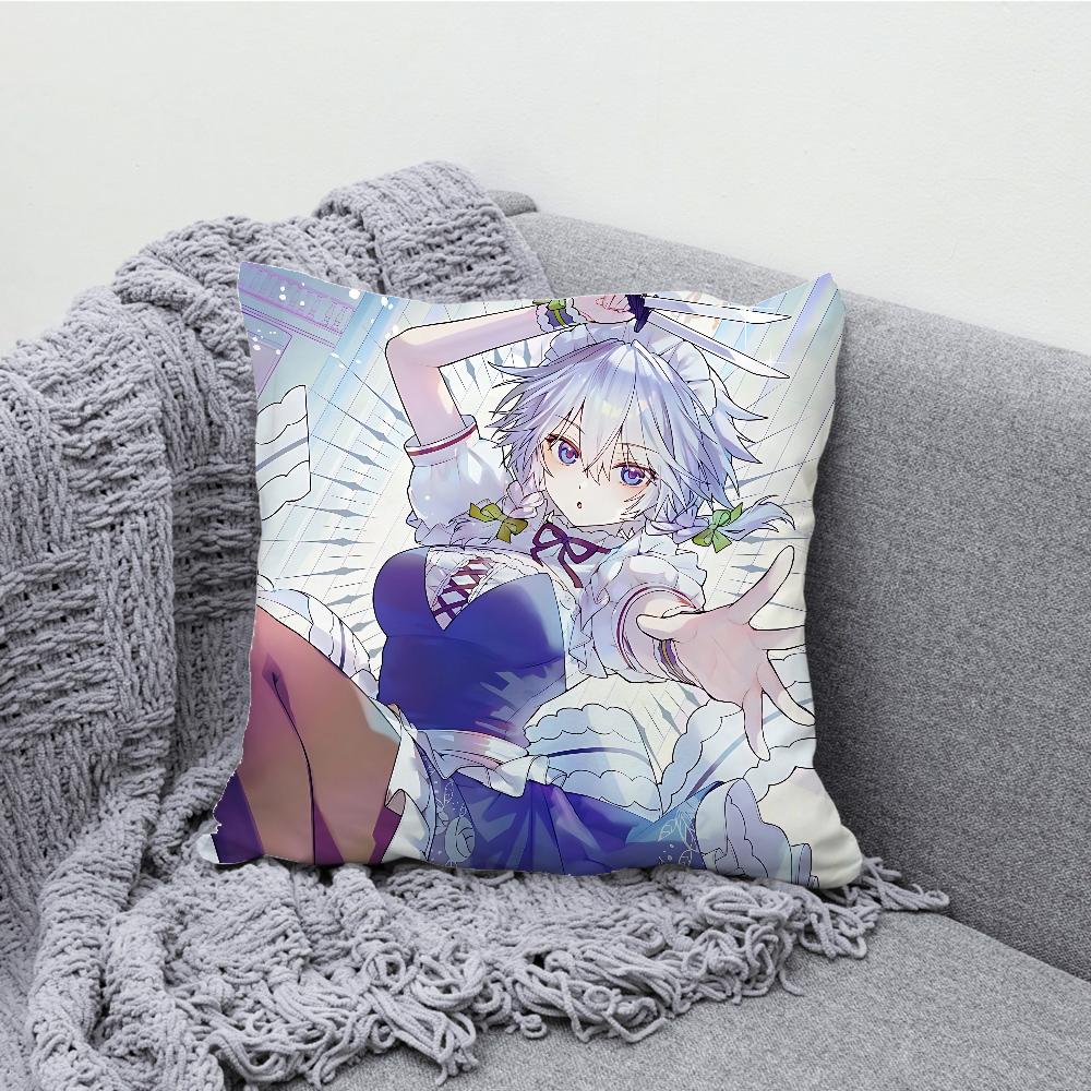 Sakuya Izayoi Touhou Project Pillow Case Soft Cushion Cases for Farmhouse Sofa Decor Home Decorations and Protector Pillow Case