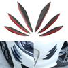 6Pcs/set Universal Car Spoiler Canards Fit Black Carbon Front Bumper Lip Splitter Fin Air Flying Spoiler Auto Body Kit Accessory