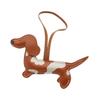 Cute Puppy PU Leather Key Ring Handmade Animal Bag Charm DIY Dachshund Dog Keychain  Keys Ornament