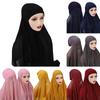 Muslimischer Chiffon-Schal für Damen, modischer Schleier, sofortiger Hijab, Wickelkopftuch, Islam, einfarbige Kappe, musulmanische Wickelschals