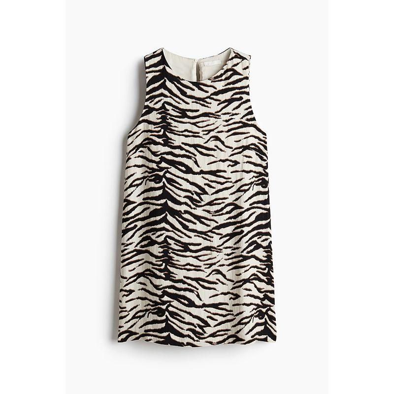 

HM Dress Summer 2025 New Arrival Fashion A- line Sleeveless Plaid Straight-leg Dress 1275772