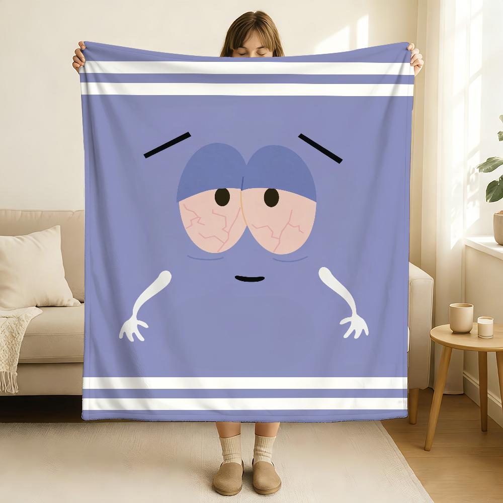 Cartoon Funny T Towelie Blanket Soft and Skin Friendly For Couch Bed Napping Bedspread All Seasons Comforter