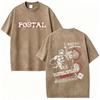 Postal Dude I Regret Nothing Vintage Washed T-shirt Men Women Horror Gothic Rock T Shirts Men's Casual Retro Oversized T-shirts