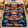 Flannel BlanketDemon Slayer Custom Name Text Personalized Soft Warm Throw Blanket Home Decor Gift