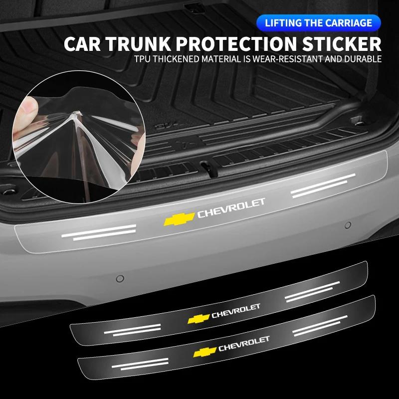 Mkdr9 Car Rear Bumper Trunk Sill Transparent Protector Sticker For Chevrolet Colorado Cruze Spark Captiva Malibu Trax Aveo Camaro