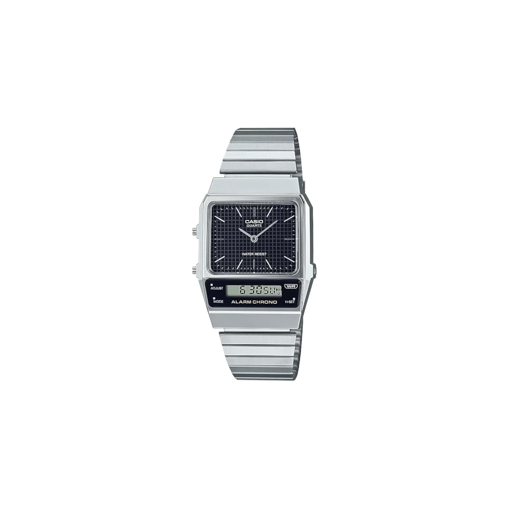Casio AQ-800E-1A Standard Silver Retro Modern Design Watch Imported