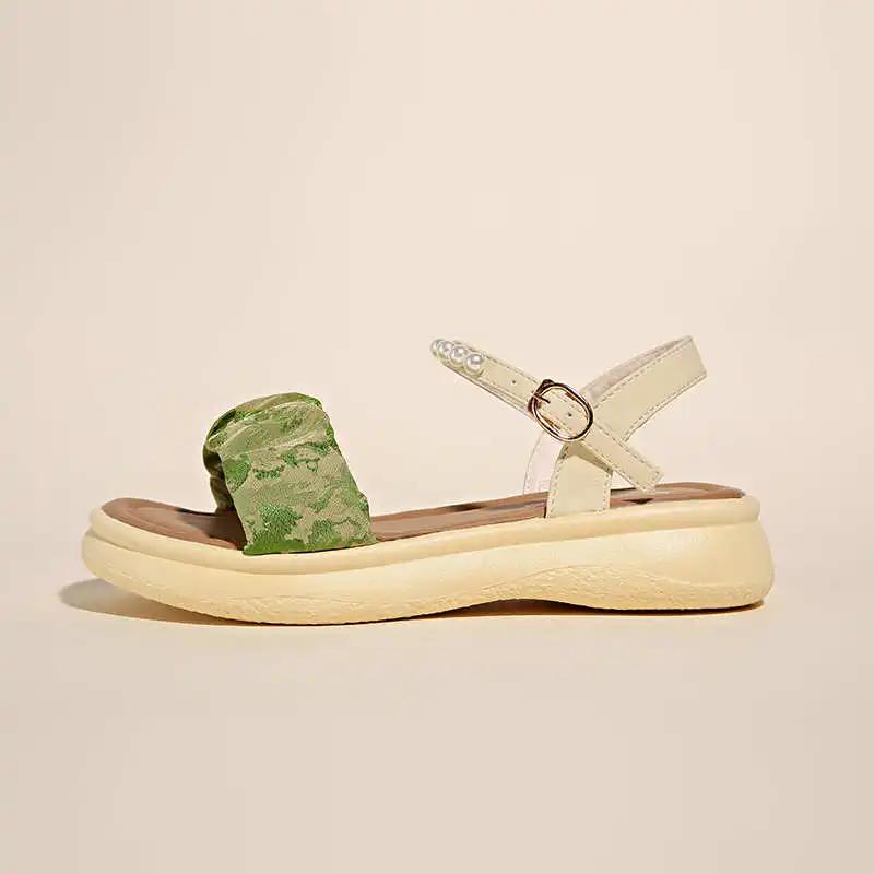 Fashion Round Foot Platformed Womans Breathable Sports Shoes Sandals Brown 34 Number Slippers Sneakers Shuse Deporte Lux Kawaiis