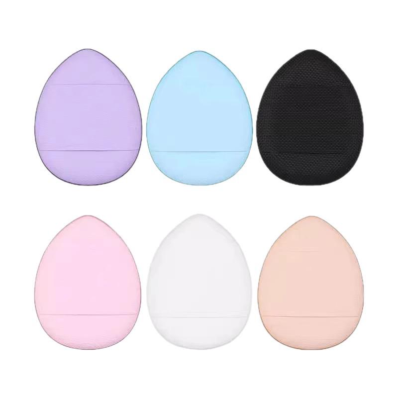 Dreieckspuderquaste: Nicht saugfähig, Doppelte Verwendung für Nass/Trocken. Spitze zum Setzen, Fingerkissen, Perfekt für Concealer & flüssige Foundation.