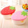 Scatola da pranzo per bambini a forma di fragola con forchetta e cucchiaio Scatola Bento per frutta e verdura a 2 strati per alimenti di grande capacità