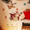 Cartoon Santa Claus Gift Wall Sticker Christmas Glass Windows Room Decor Decals Bedroom Home Decoration New Year Removable Mural
