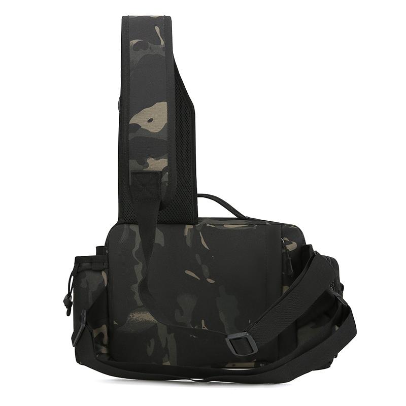 Fishing Tackle Backpack Lure Box Gear Storage Bag Fanny Pack for Men Fly Fishing Backpack with Rod Holder Sling Shoulder Bag