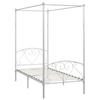 Struttura Letto a Baldacchino Metallo Bianco 100 x 200 cm