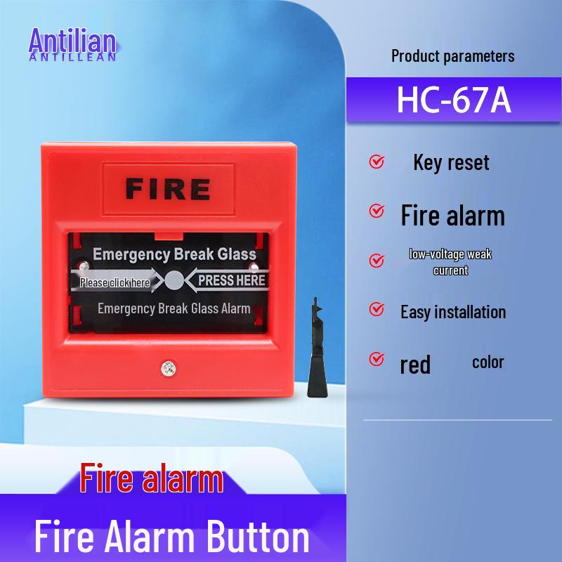 Grüne & Rote Hydranten-Alarmtafel mit manuellem Schlüsselschalter – Industrielle & Heimnutzung