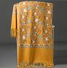 Women Winter Scart Embroidery Scarves Tippet Fashion Shawl Women Shawls Wraps Long Tassel Female Foulard Blanket Wrap Scarf