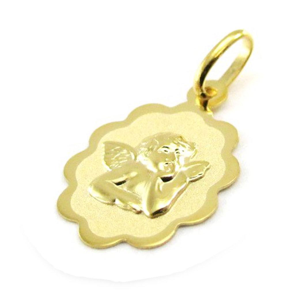 Les Trésors De Lily [J0410] - 'Little Angel' Pendant (Gold - 9 Carats) - 22X13 MM