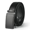 Men's Automatic Buckle Black Pebble Grain Leather Belt - Trendy Live Broadcast Favorite
