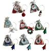 DIY Christmas Button Ornament Making Set Stacked Button Craft Kits Christmas Tree/Santa/Snowman/Angel Hanging Decoration