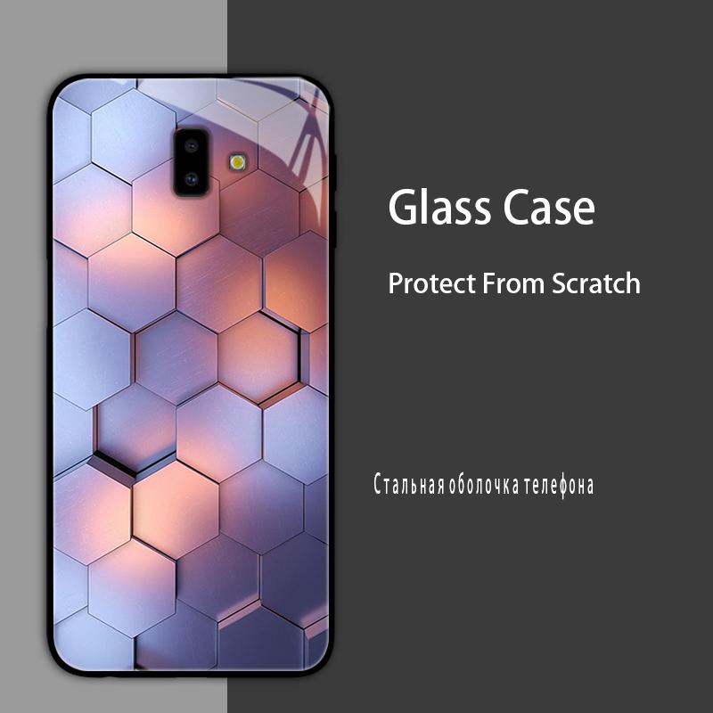 For Samsung J6 J6+ 2018 Case Cover Tempered Glass Case Hard Shockproof Coque Bumper For Samsung J4 Plus J7 2017 Protect Case