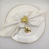 12PCS Gold Metal Sea Turtle Napkin Rings Ocean Coastal Serviette Holders Table Decor For Hotel Banquet Beach Party