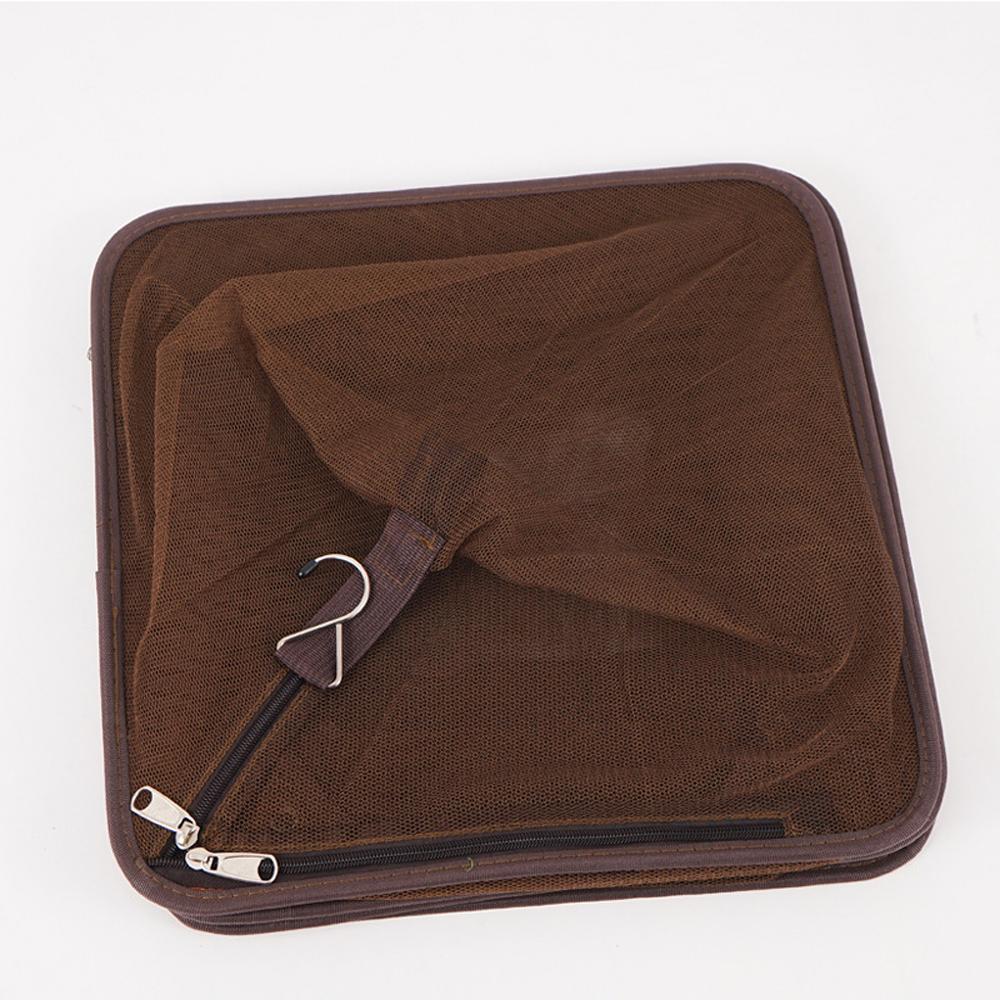 Outdoors Drying Net Foldable Drying Rack 4 Layers Fish Mesh with U-Shape Zippers and Hooks for