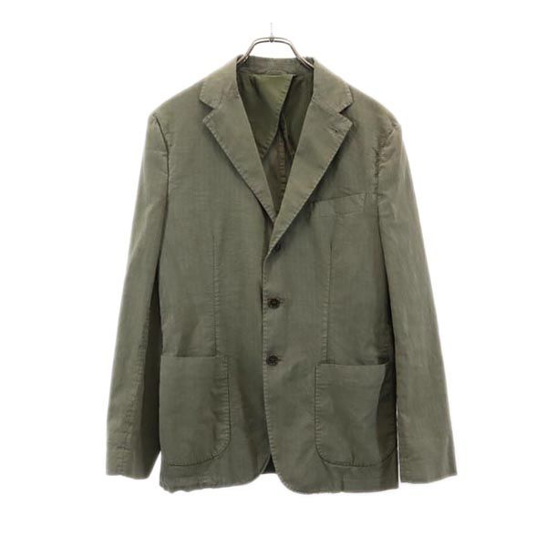 ASPESI made in Italy Striped Pattern tailored jacket Khaki x White Men's Used