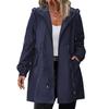 Women's's Outdoor Sportswear Raincoats with Hood Lightweight Outdoor Hooded Waterproof Windbreaker Solid Trench Coat Jacket Oversize