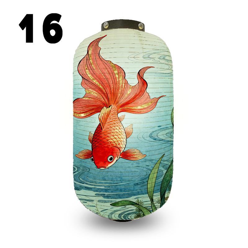 Japanese Style Koi Fish Pattern Lantern Restaurant Bistro Izakaya Yakitori Shop Decoration Festival Party Decor Cloth Lantern