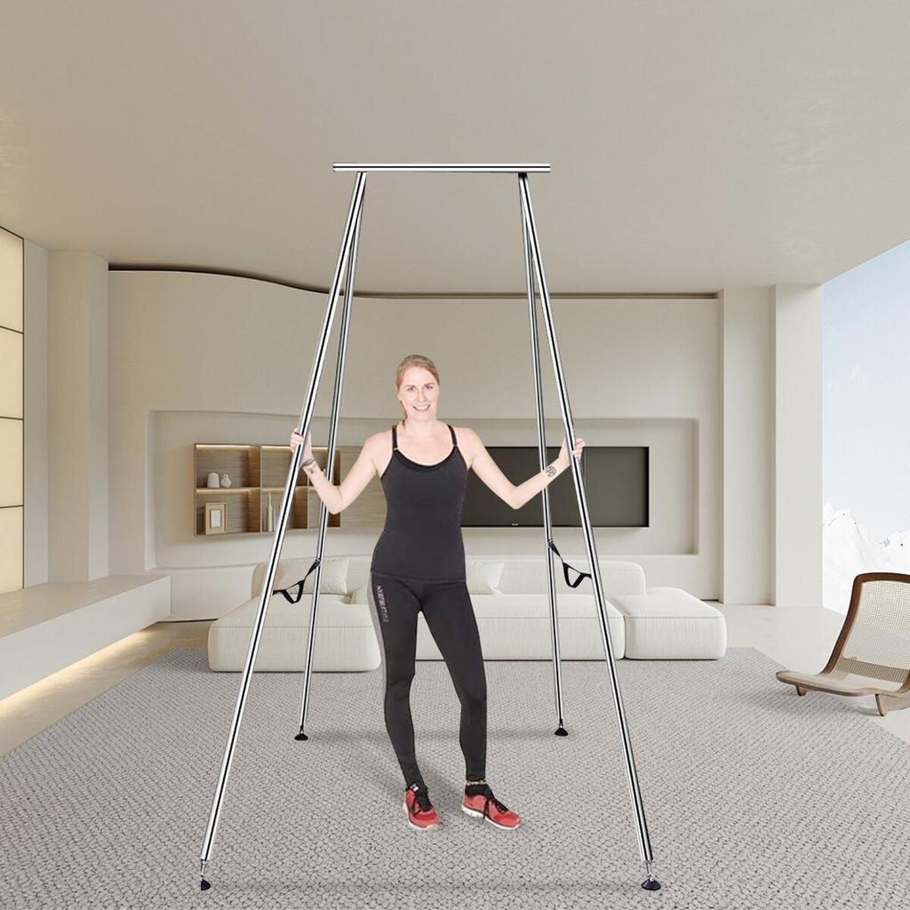 Aerial Yoga Frame, 9.67 Ft Height Yoga Swing Stand, Max 551.15 Lbs Load Chrome-Plated Steel Pipe Inversion Yoga Swing Stand Yoga Rig Yoga Sling