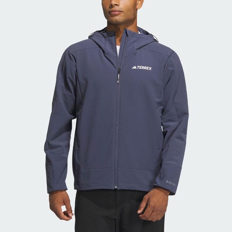 Adidas Wind.Rdy Softshell Hooded Jacket Men Jacket Dark-Blue IP0737