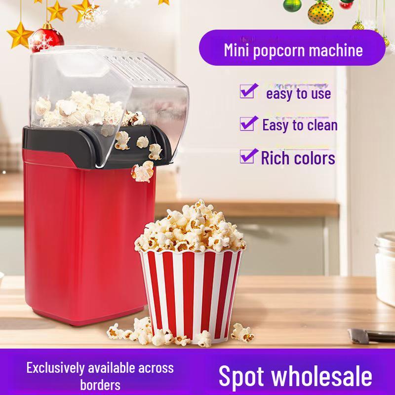 

Automatic Hot Air Popcorn Maker for Home Use EU Plug червоний