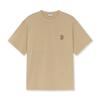 MLB Varsity Boston Red Sox CURSIVE OVER FIT T Shirt Unisex Sand Yellow 3ATSV2053-43SAS