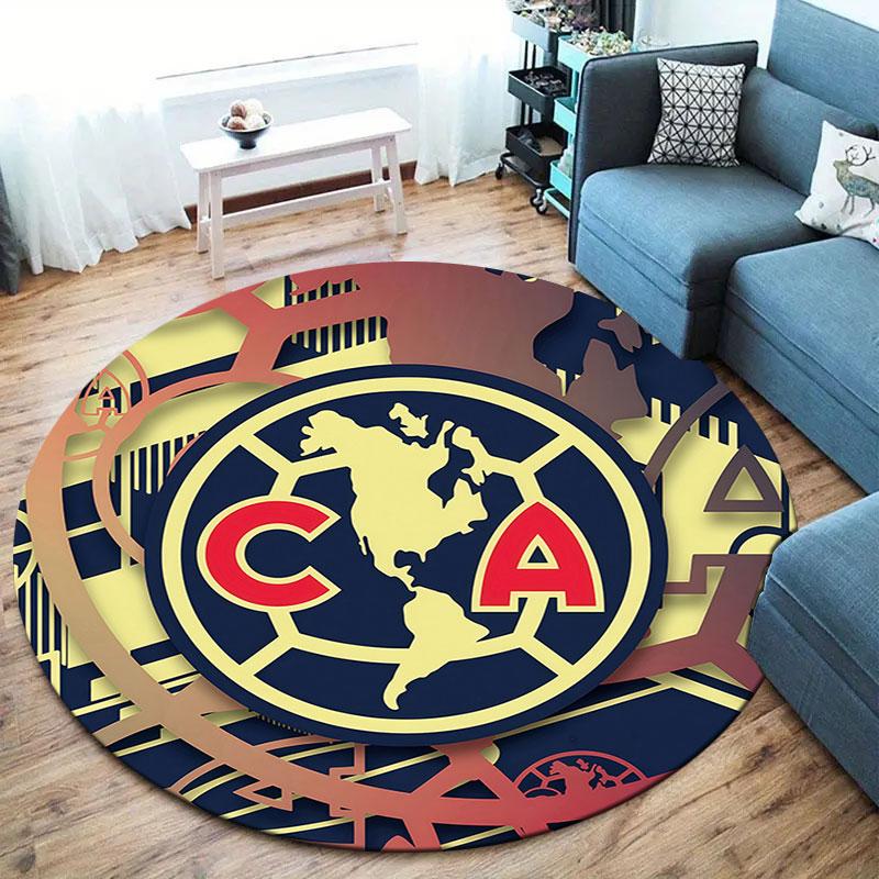 Club America Round Area Rug,Carpet Rug for Living Room Bedroom Sofa Playroom Decor,Non-slip Floor Mat