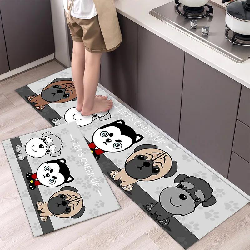 Long Kitchen Mats Home Floor Toilet Entrance Mat  Home Quick Drying Super Absorbent Floor Mat Kitchen Rugs Mats Non Slip Modern