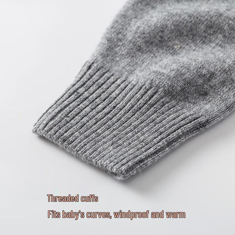 Hengyuanxiang Kids' Pure Wool Round Neck Pullover