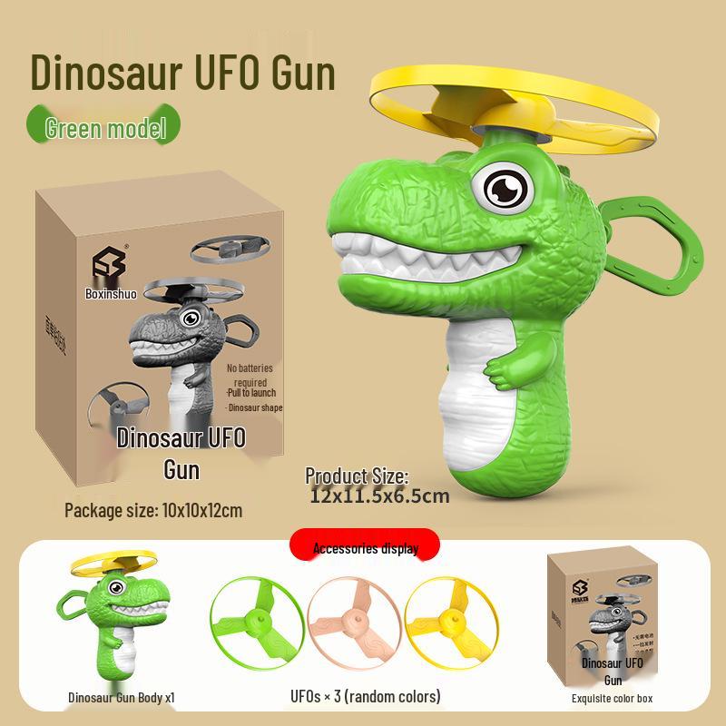 Kids' T-Rex Bamboo Dragonfly Toy: Hand-Pulled Flying Disc for Outdoor Parent-Child Fun