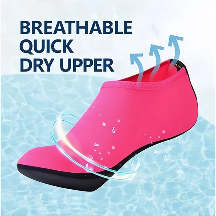 SEASOLES Pink Water Shoes Anti-Slip Quick-Dry Lightweight Soft Beach Sandals for Women Kids Size 30-33