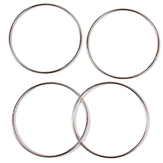 4Pcs Funny Chinese Linking Rings Set Kids Classic Magic Party Show Stage Trick