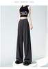 2026 Summer Women's High-Waist Ice Silk Wide-Leg Pants - Loose, Slimming Drape