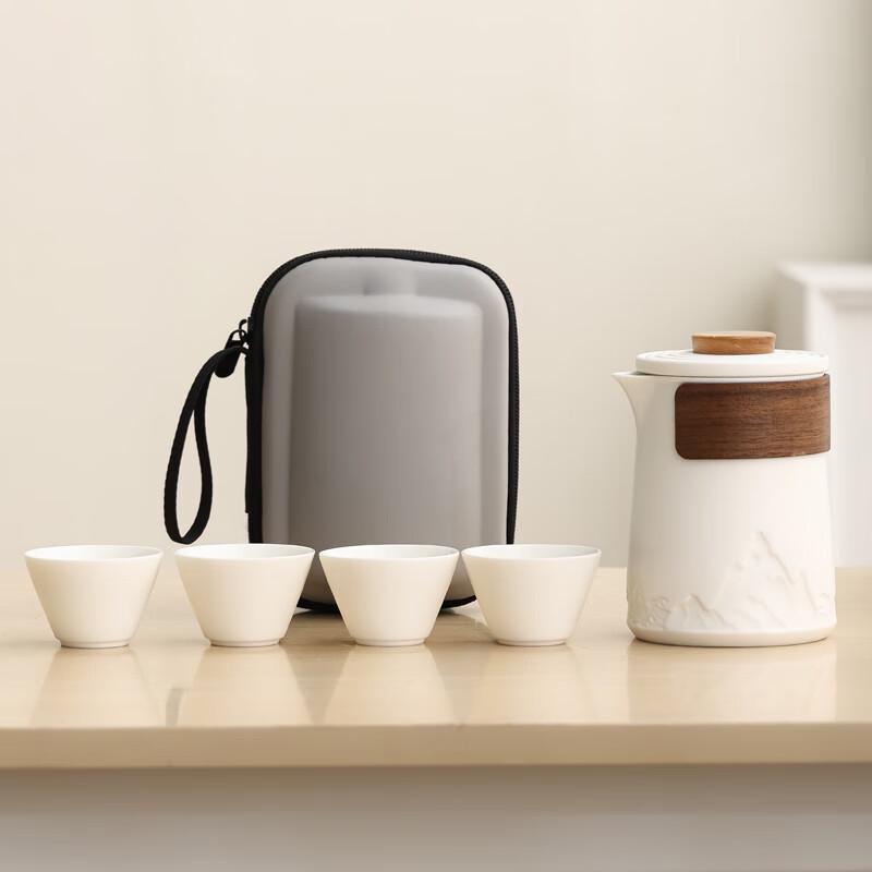 Wo Ding Yuanshan Portable Ceramic Travel Tea Set