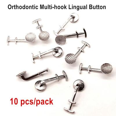 Dental ortodontyczne lingwalne zatrzaski lingwalne zatrzaski z wieloma haczykami monoblokowe klejone guziki ortodontyczne zamki materiały