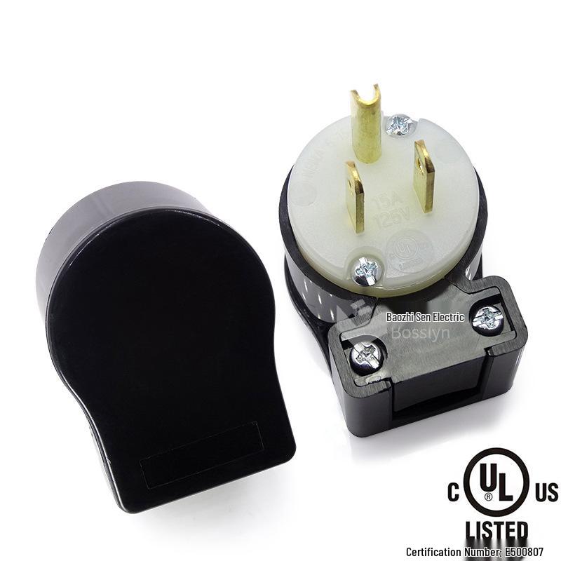 360° Rotatable NEMA 5-15P Angled US Standard Power Plug