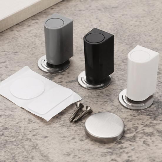 Magnetic Door Stopper Wall Protector No Drilling Anti-collision Windproof Door Catch Holder Heavy Duty Carpet Tile Concrete Wooden Floor Mount