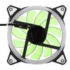 FANRS18 12V DC 120mm LED Ventilátor do skříně s dvojitým otvorem a více rozhraní pro chlazení (Zelená)