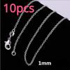 45-60CM 10PCS   Copper 1MM Circle Chain Necklace Jewelry Women Wedding Fashion  Cute  for Pendant
