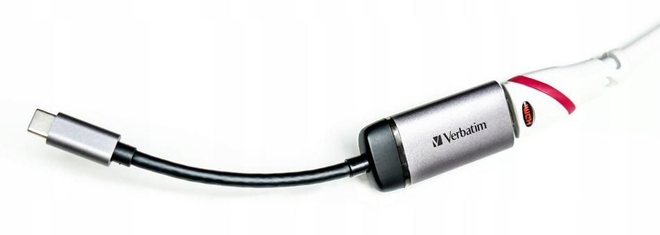 Kabel adapter Verbatim USB type-C(M) - HDMI(F) 0,1m czarno-srebrny