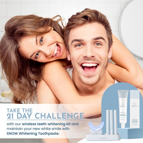 SNOW Whitening Toothpaste, Morning AM Toothpaste, No Fluoride, No Sulfate, Non-GMO Snow Toothpaste Whitening Teeth Oral Care Product, Pairs w/Whitenin